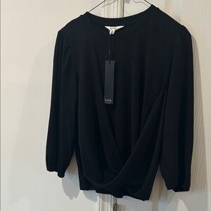 NWT Nicole Miller - Basic Black Women's Top